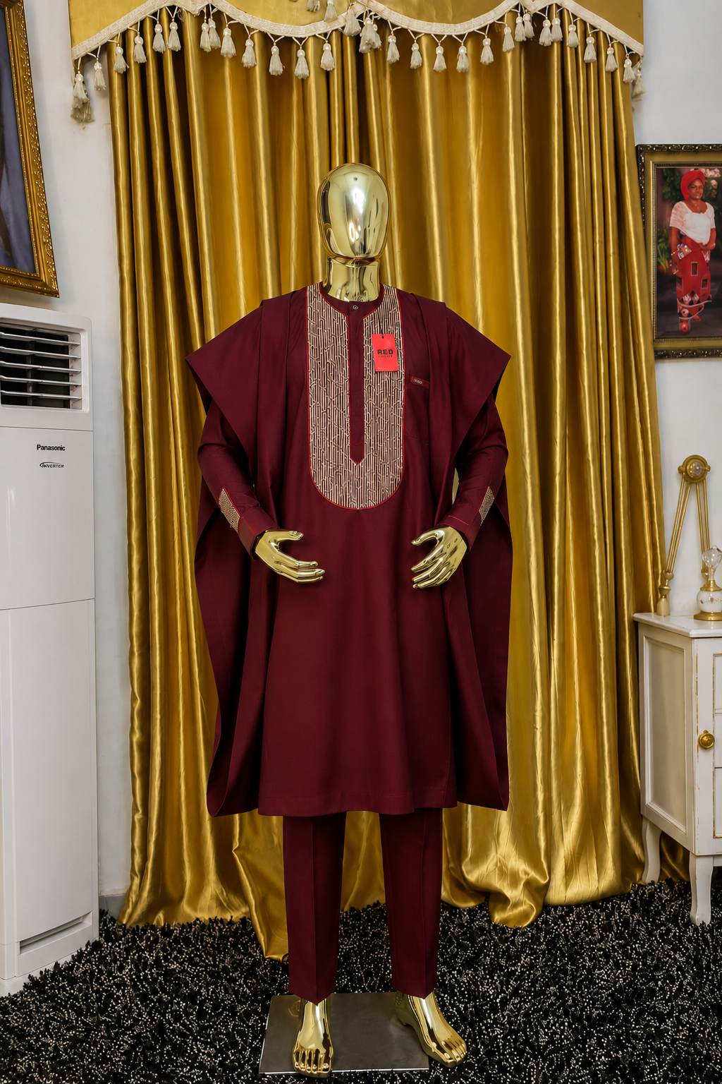 Red Fashion classic men native outfit